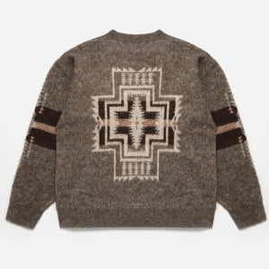 Pendleton - Unisex Crewneck Pullover - Mocha Harding Star -  - Alternative View 1