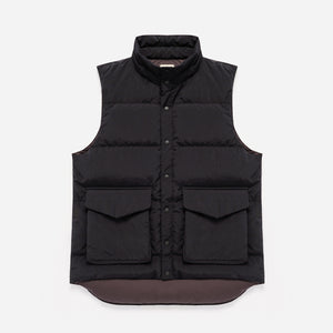 Snow Peak - RECYCLED DOWN VEST - BLACK -  - Main Front View