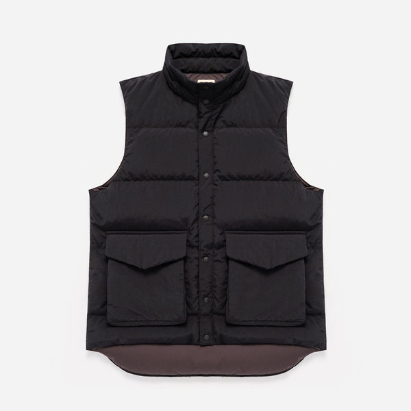 RECYCLED DOWN VEST - BLACK