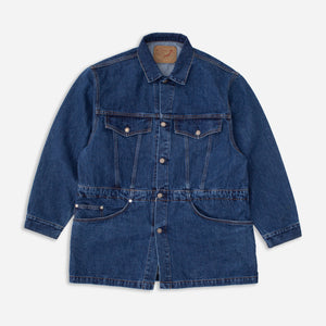 Orslow - DENIM HALF COAT - 6 MONTH WASH BLUE -  - Main Front View