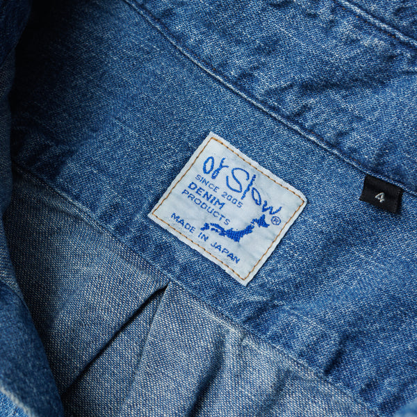 Orslow Standard Button Down Shirt - Denim Used