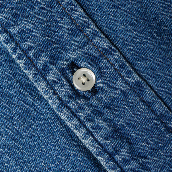Orslow Standard Button Down Shirt - Denim Used