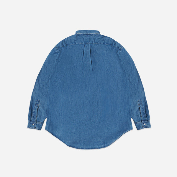 Orslow Standard Button Down Shirt - Denim Used