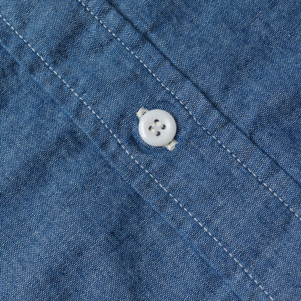 Orslow Chambray Work Shirt With Flap Pocket