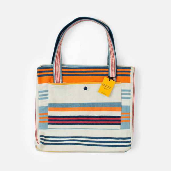 MAT WEAVE BEACH TOTE BAG - MULTI