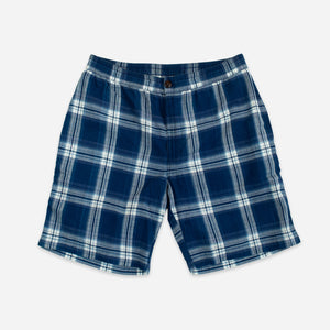 Original Madras Trading Company - LAX CHECK MADRAS SHORTS - NAVY/WHITE -  - Main Front View