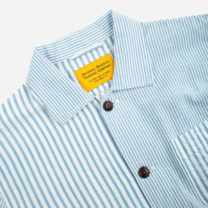 Original Madras Trading Company - NO 106 SHIRT JACKET - SEERSUCKER STRIPE BLUE -  - Alternative View 1