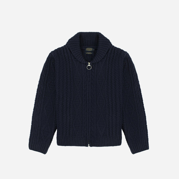 Pendleton Hoop Zip Cardigan - Navy