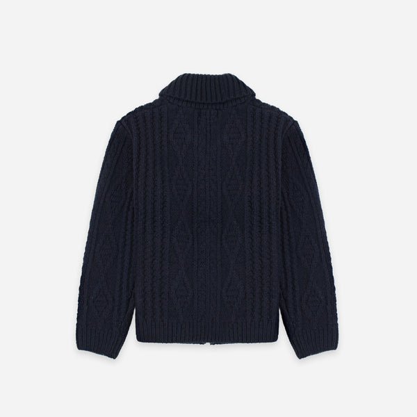 Pendleton Hoop Zip Cardigan - Navy