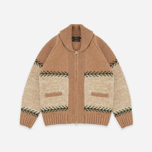 Pendleton - Pendleton Shawl Cowichan Cardigan - OG Oatmeal -  - Main Front View