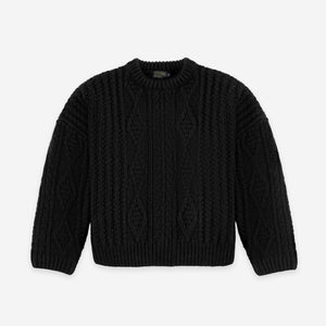 Pendleton - Pendleton Cable Knit Sweater - Black -  - Main Front View