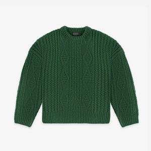 Pendleton - Pendleton Cable Knit Sweater - Pine Green -  - Main Front View