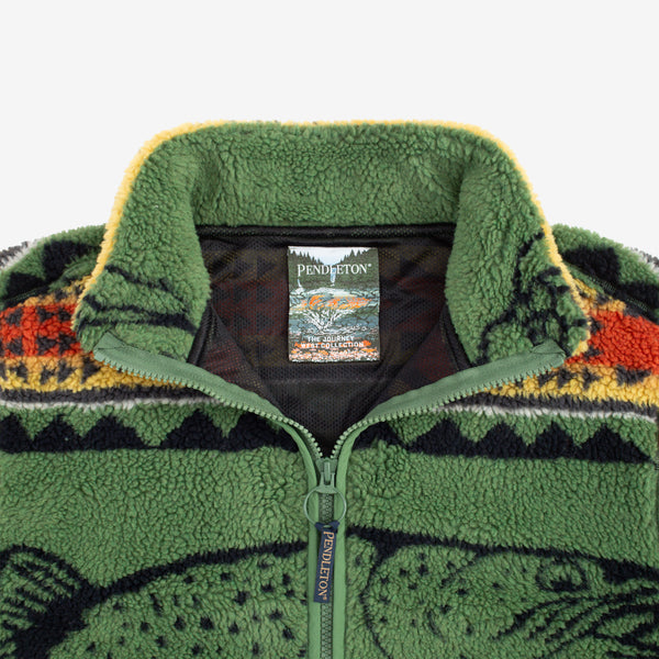 Pendleton Jacquard Sherpa Fleece - Salmon Falls Olive