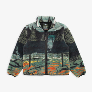 Pendleton - Pendleton Jacquard Sherpa Fleece - Salmon Falls Grey -  - Main Front View