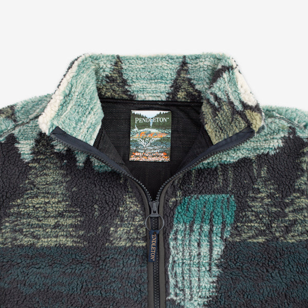 Pendleton Jacquard Sherpa Fleece - Salmon Falls Scenic