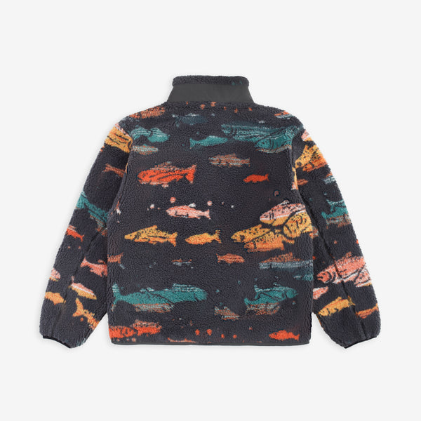 Pendleton Jacquard Sherpa Fleece - Salmon Falls Grey
