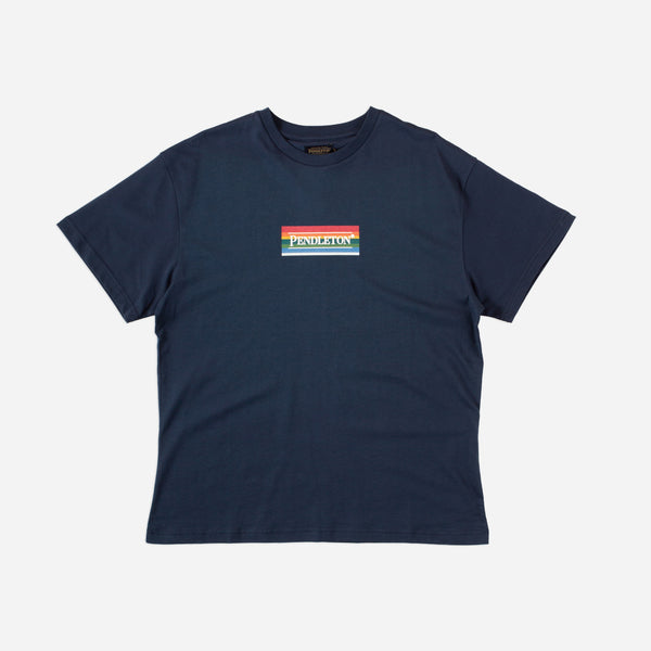 BOX T-SHIRT - NAVY/CRATER LAKE