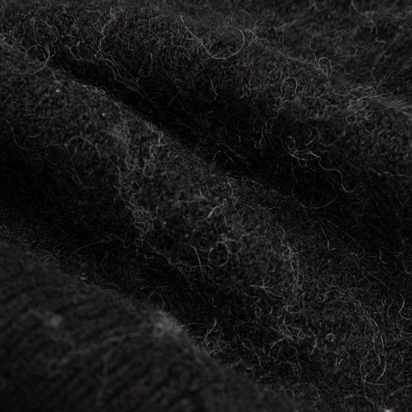 MOHAIR RELAXED SHAGGY CARDIGAN - LOS OJOS BLACK