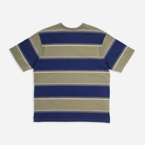 HEAVYWEIGHT STRIPED T-SHIRT - GREEN/BLUE