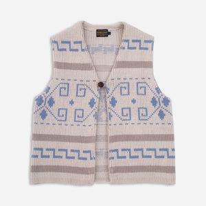 Pendleton - WESTERLEY KNITTED VEST - LIGHT GREY -  - Main Front View