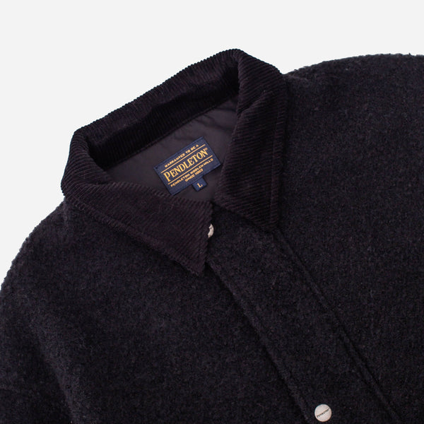 BRUSHED HUNTING JACKET - BLACK