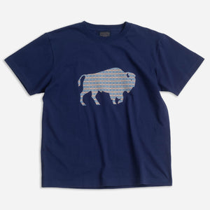 Pendleton - LOS LUNAS BISON TEE - NAVY -  - Main Front View