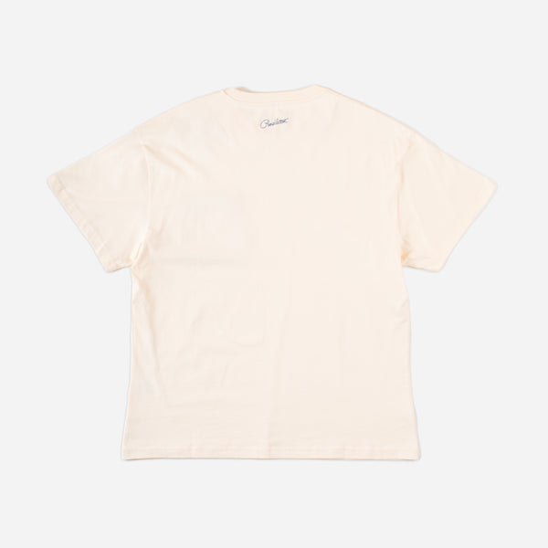 POCKET T-SHIRT - ANTIQUE WHITE/FIRE LEGEND