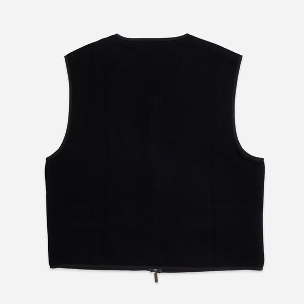 DUFFEL WOOL ZIP VEST - NAVY