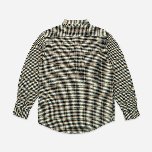 BIG POCKET CHECK SHIRT - WHITE/BLACK