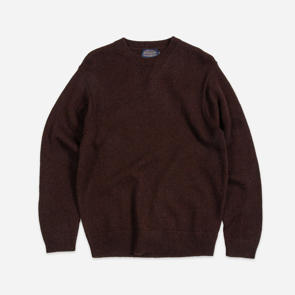 SHETLAND WOOL CREW SWEATER - BERRY MIX