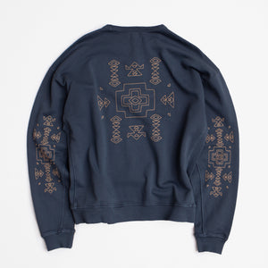 Pendleton - HARDING EMBRO SWEATSHIRT - NAVY -  - Alternative View 1