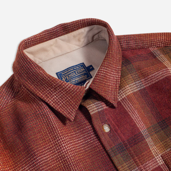 CENTENNIAL ANNIVERSARY PLAID SHIRT - RED MIX MULTI OMBRE