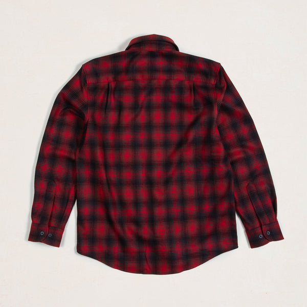 LODGE WOOL SHIRT - RED OMBRE