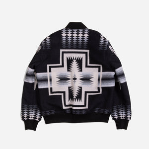 Pendleton - QUILTED GORGE VARSITY JACKET - HARDING BLACK -  - Alternative View 1