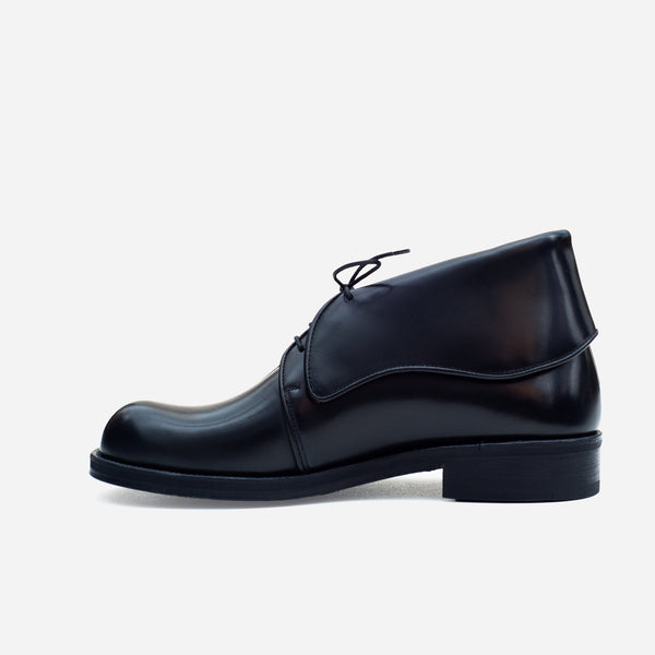 CHUKKA BOOTS - BLACK LEATHER