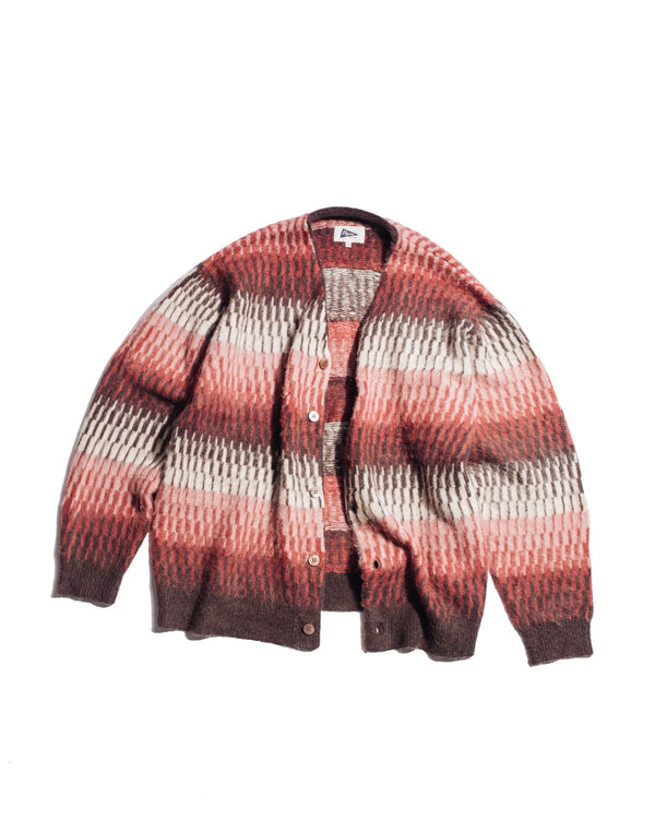 SHORE GRADATION MOHAIR CARDIGAN - PINK