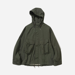 Uniform Bridge - POCKET HOODED PARKA - OLIVE GREEN -  - Main Front View