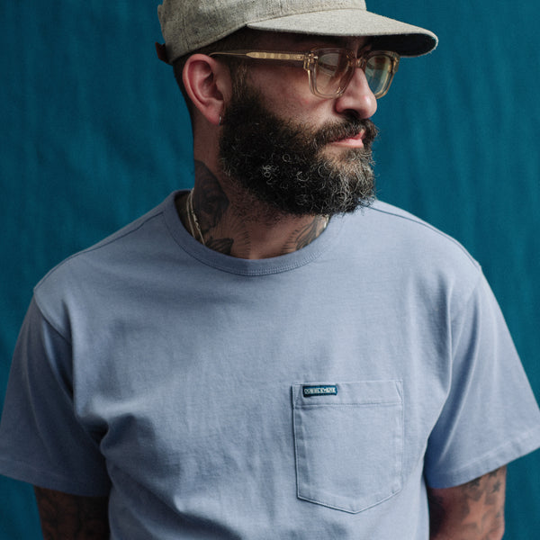 POCKET T-SHIRT - SOFT BLUE