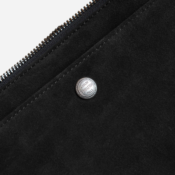 SUEDE SLING BAG - BLACK