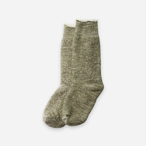 Rototo - DOUBLE FACE CREW SOCKS - ARMY GREEN -  - Main Front View
