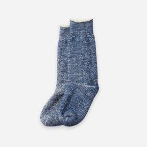 Rototo - DOUBLE FACE CREW SOCKS - DEEP OCEAN -  - Main Front View
