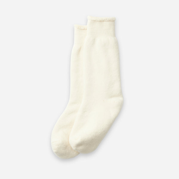 DOUBLE FACE CREW SOCKS - IVORY