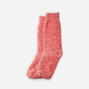 Rototo - DOUBLE FACE CREW SOCKS - RED -  - Main Front View