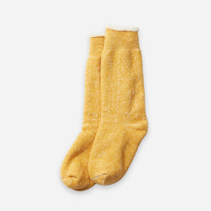 Rototo - DOUBLE FACE CREW SOCK - YELLOW -  - Main Front View