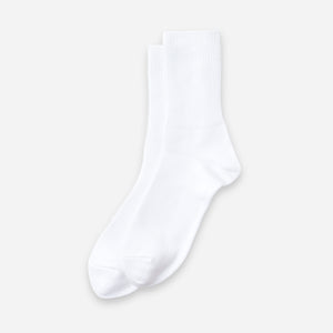 Rototo - 3 PACK ORGANIC DAILY RIBBED SOCKS - WHITE -  - Alternative View 1