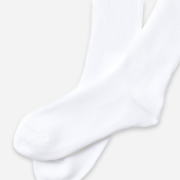 3 PACK ORGANIC DAILY RIBBED SOCKS - WHITE