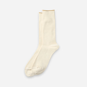 Rototo - COTTON THERMAL SOCKS - ECRU -  - Main Front View