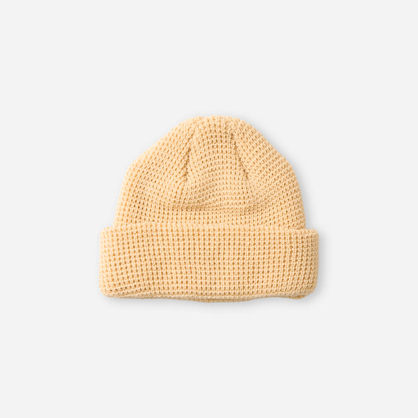WAFFLE WATCH CAP - RAW BEIGE
