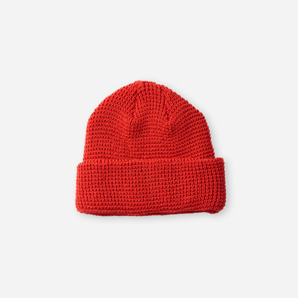 WAFFLE WATCH CAP - RED