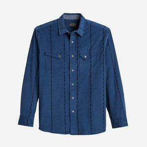 Pendleton - Corduroy Shirt - Denim Blue - Pendleton Corduroy Shirt - Denim Blue - Main Front View
